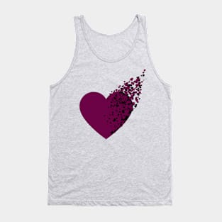 Purple/Black Breaking Heart Tank Top